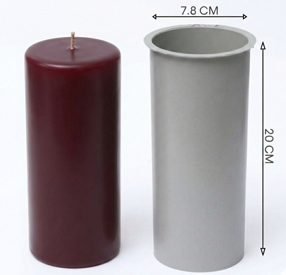 Wide Pillar Candle Mold Set - 8cm Base 3-Piece Graduated