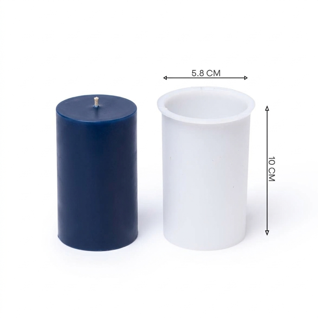 Standard Width Pillar Candle Mold Set - 6cm Base 3-Piece