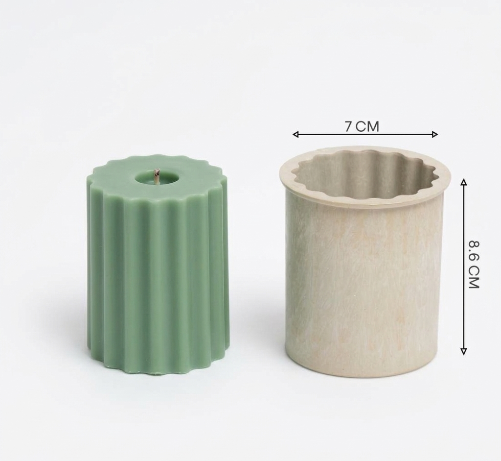 Geometric Pillar Candle Mold - 4-Piece Set