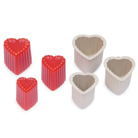 Heart Candle Shape Molds - 8cm Graduated 3-Piece Set