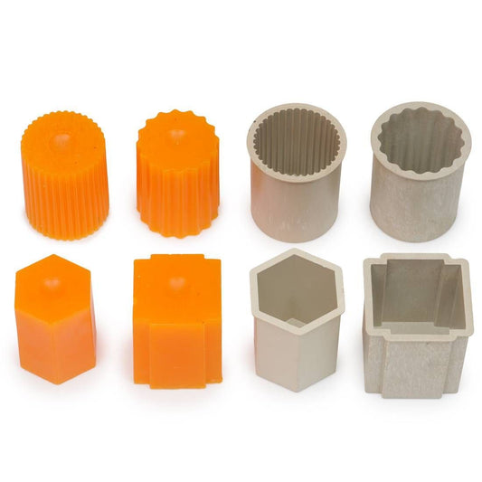 Geometric Pillar Candle Mold - 4-Piece Set