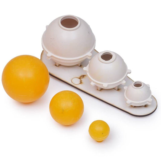 Ball Candle Shape Molds - Graduated 3-Piece Sphere Set