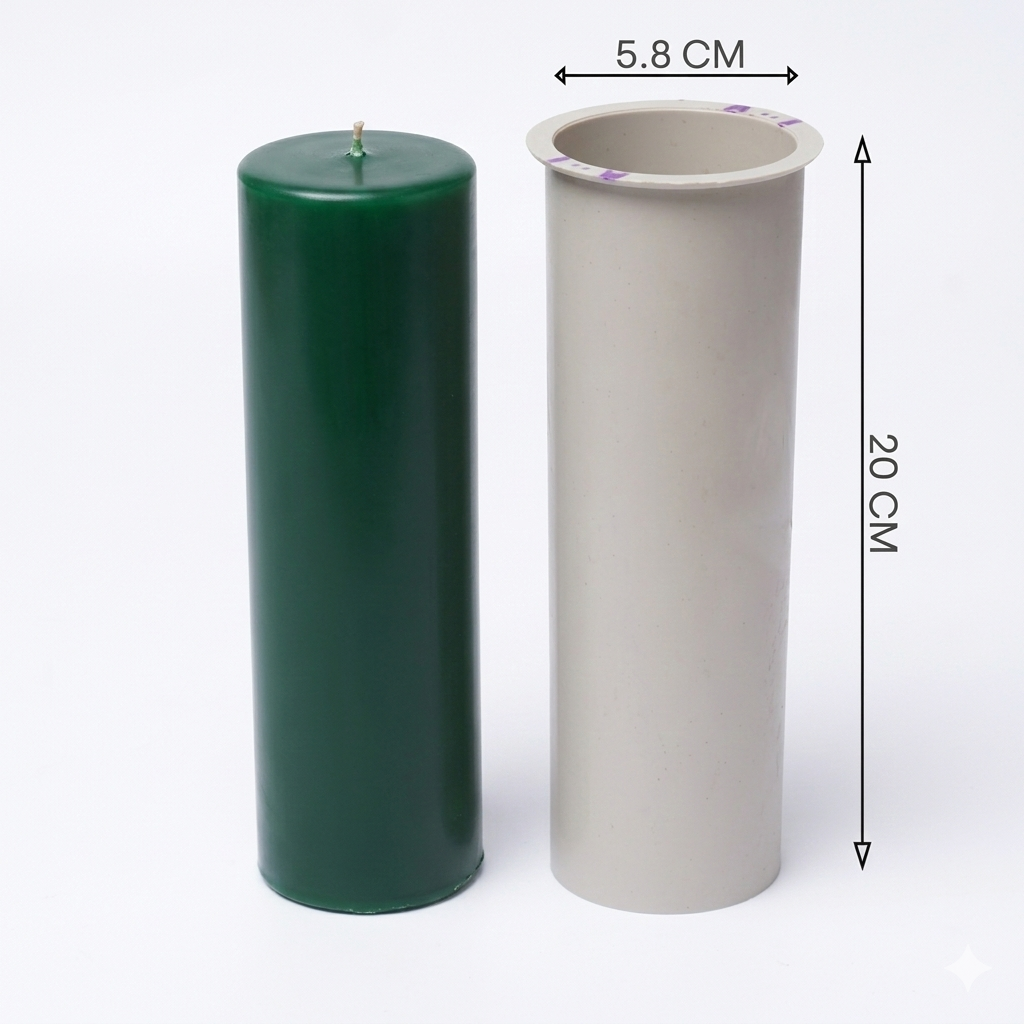 Tall Pillar Candle Mold Set - 20cm Graduated 3-Piece