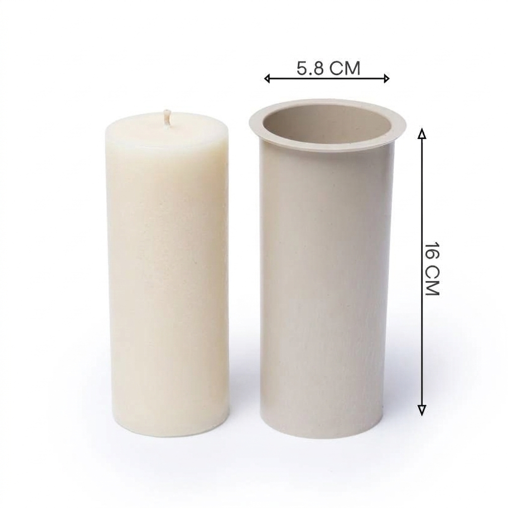 Medium Pillar Candle Mold Set - 15cm Graduated 3-Piece