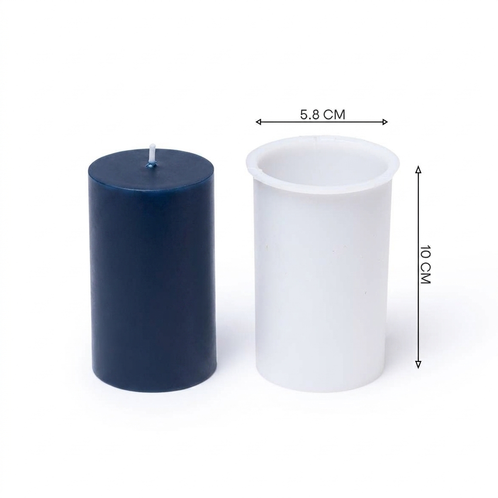 Short Pillar Candle Mold Set - 10cm Graduated 3-Piece