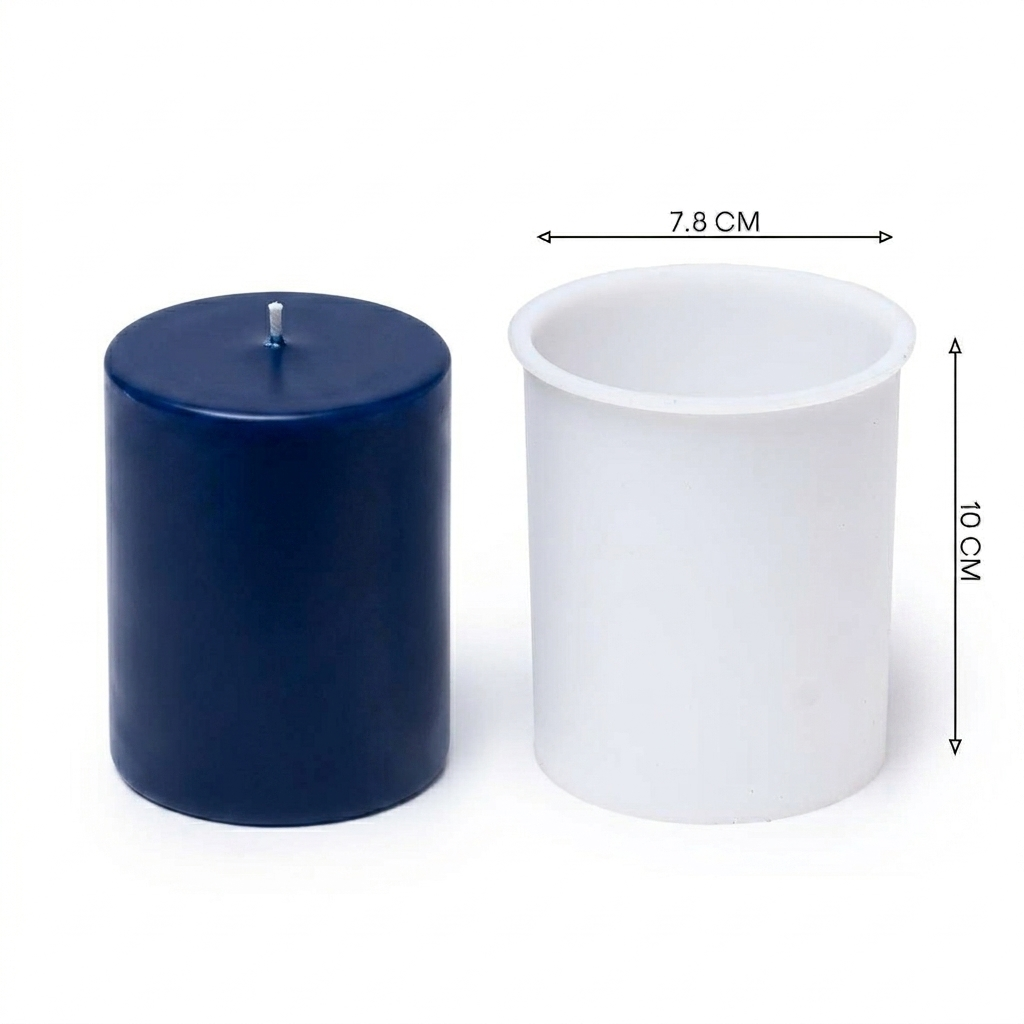 Short Pillar Candle Mold Set - 10cm Graduated 3-Piece