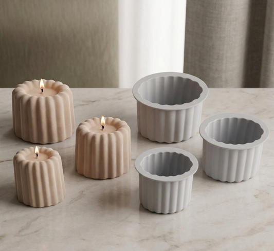 Oval Candle Shape Molds - 8cm Graduated 3-Piece Set