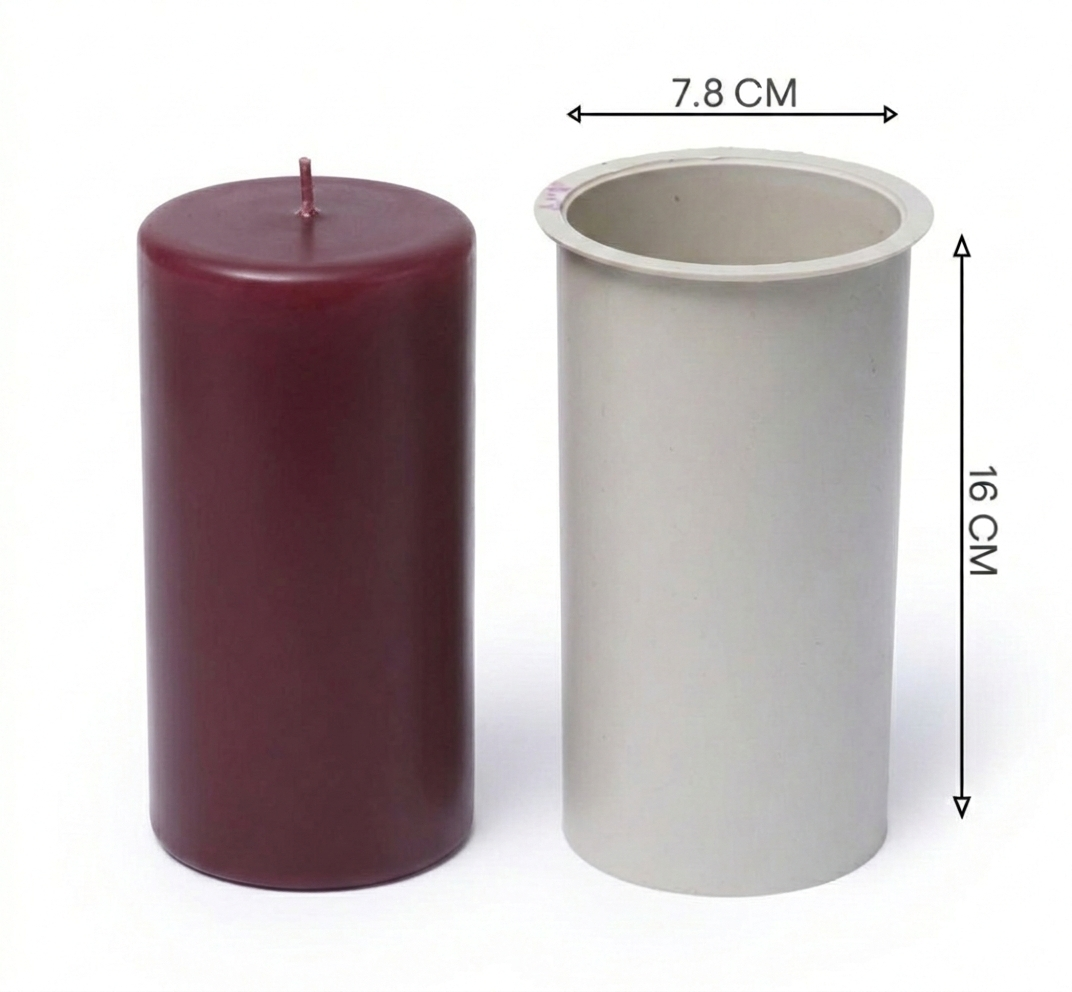 Wide Pillar Candle Mold Set - 8cm Base 3-Piece Graduated