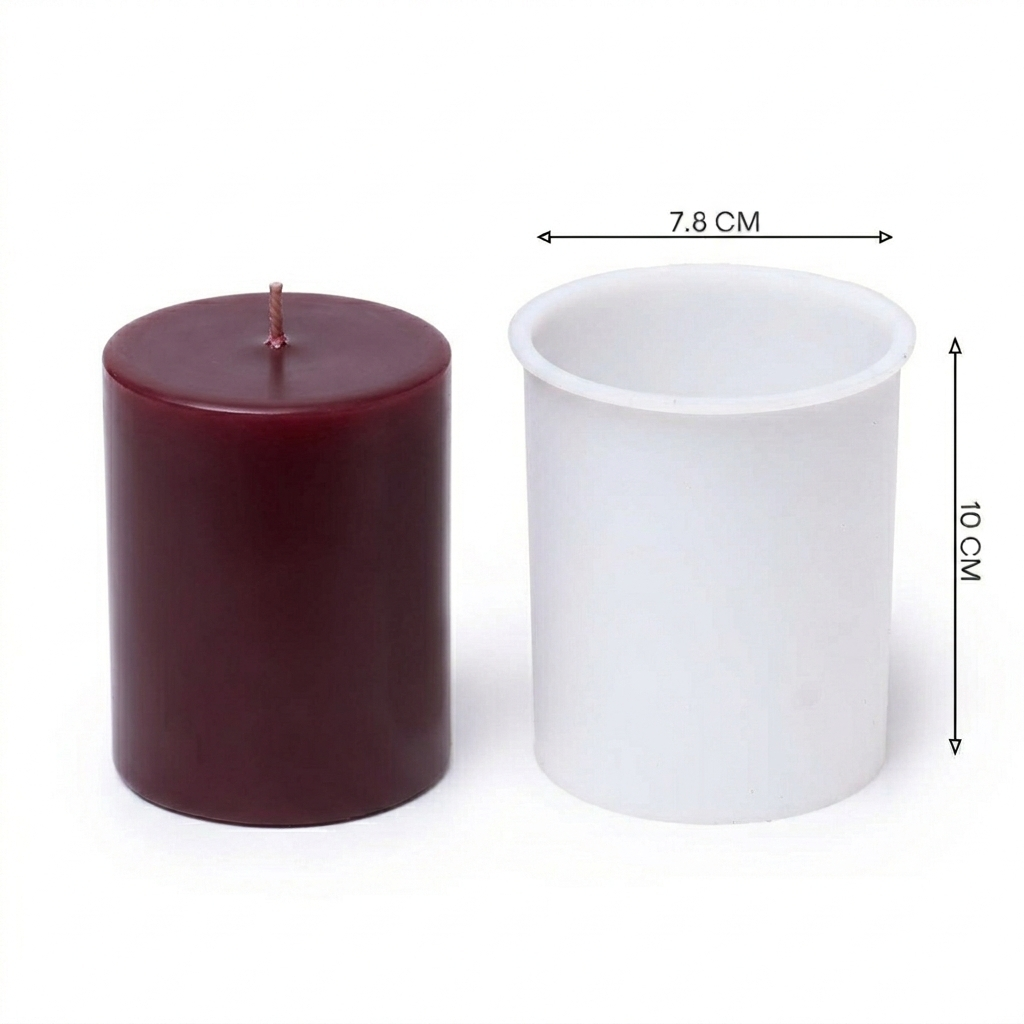 Wide Pillar Candle Mold Set - 8cm Base 3-Piece Graduated
