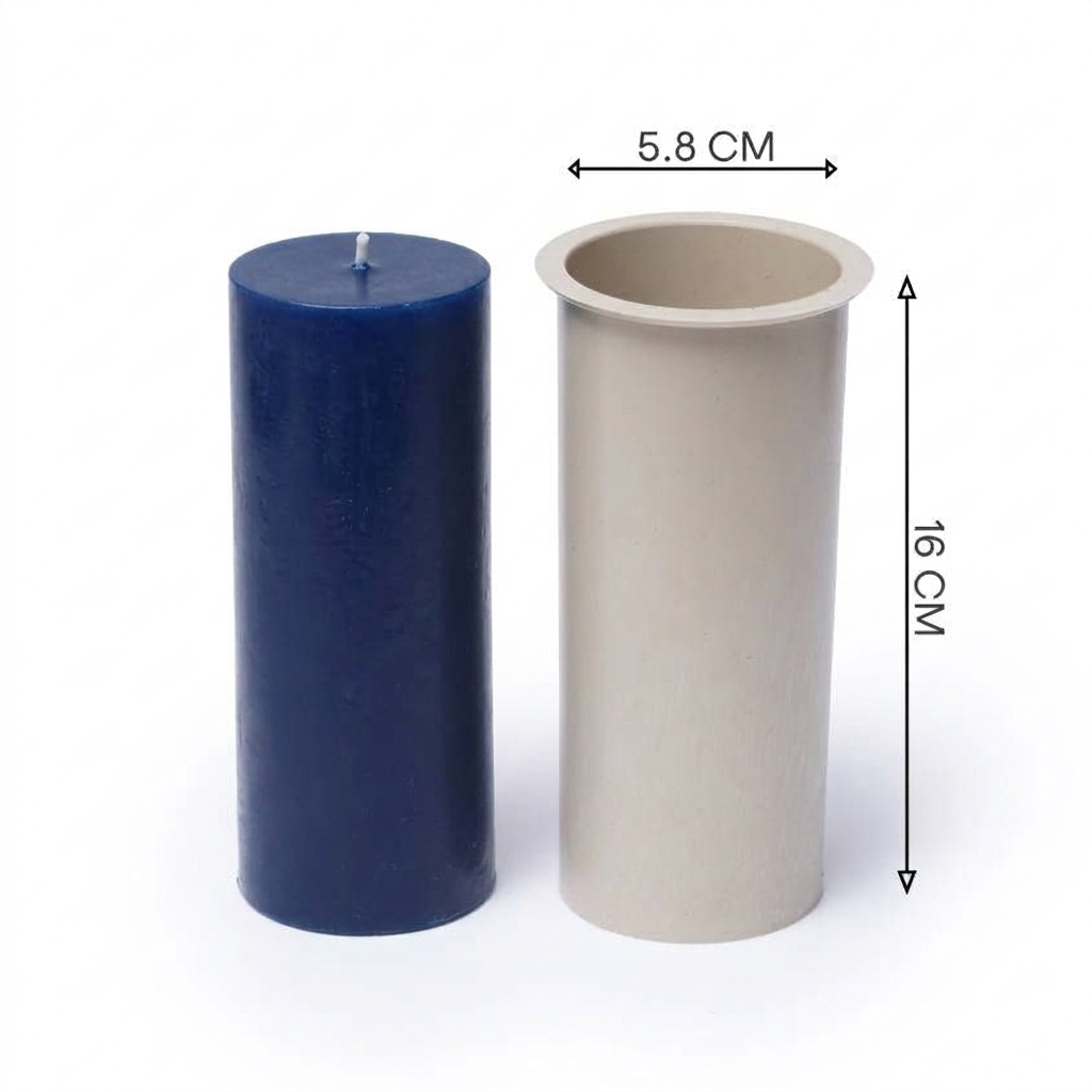Standard Width Pillar Candle Mold Set - 6cm Base 3-Piece