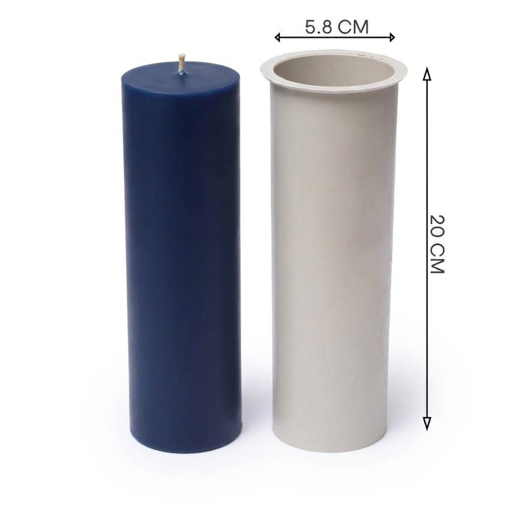 Standard Width Pillar Candle Mold Set - 6cm Base 3-Piece