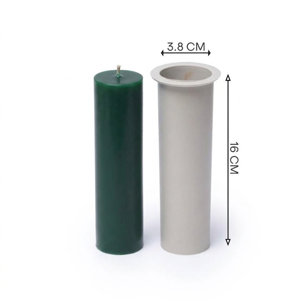 Slim Pillar Candle Mold Set - 4cm Base 3-Piece Graduated