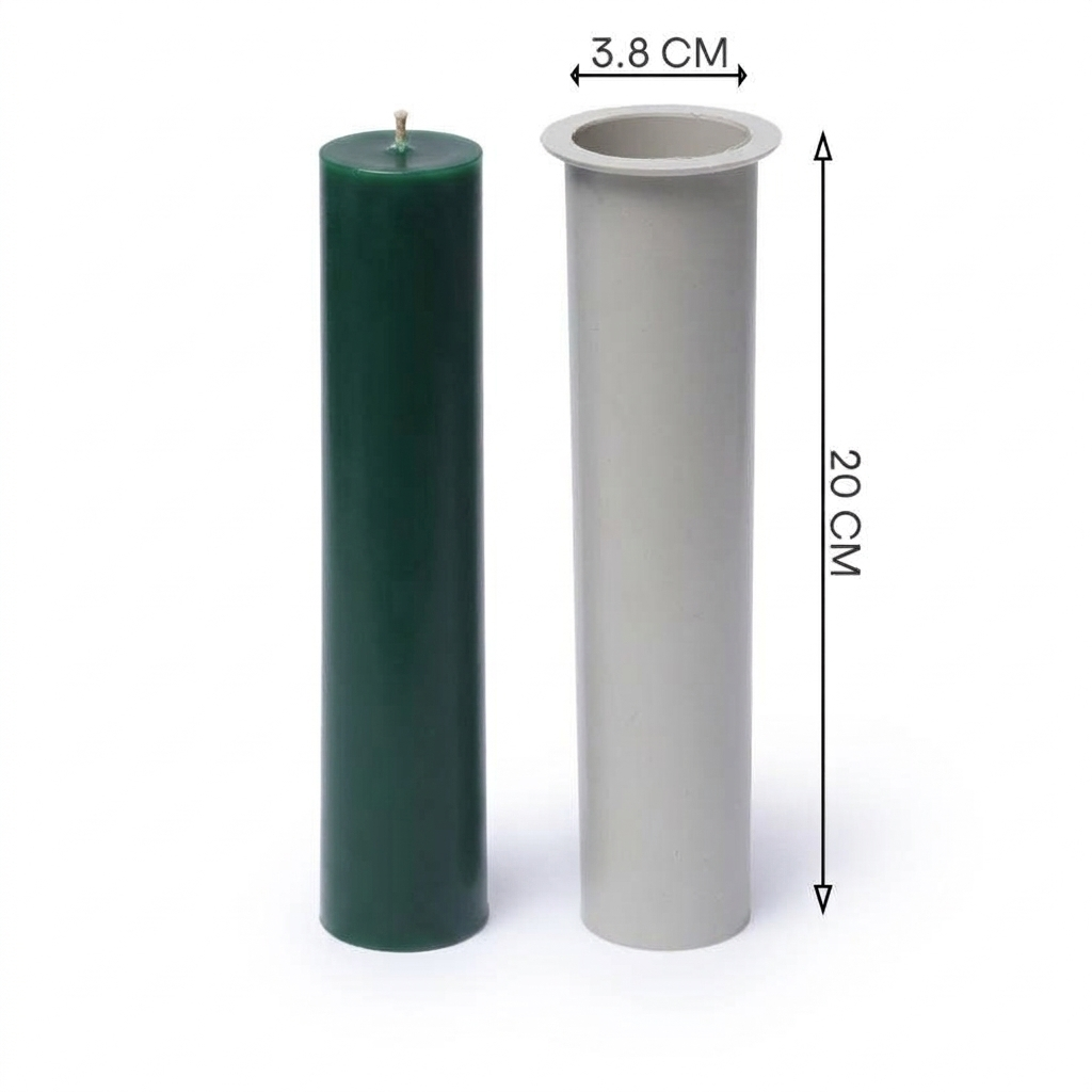 Slim Pillar Candle Mold Set - 4cm Base 3-Piece Graduated