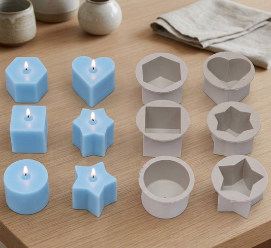 Votive Candle Making Molds - 6-Piece Assorted Set