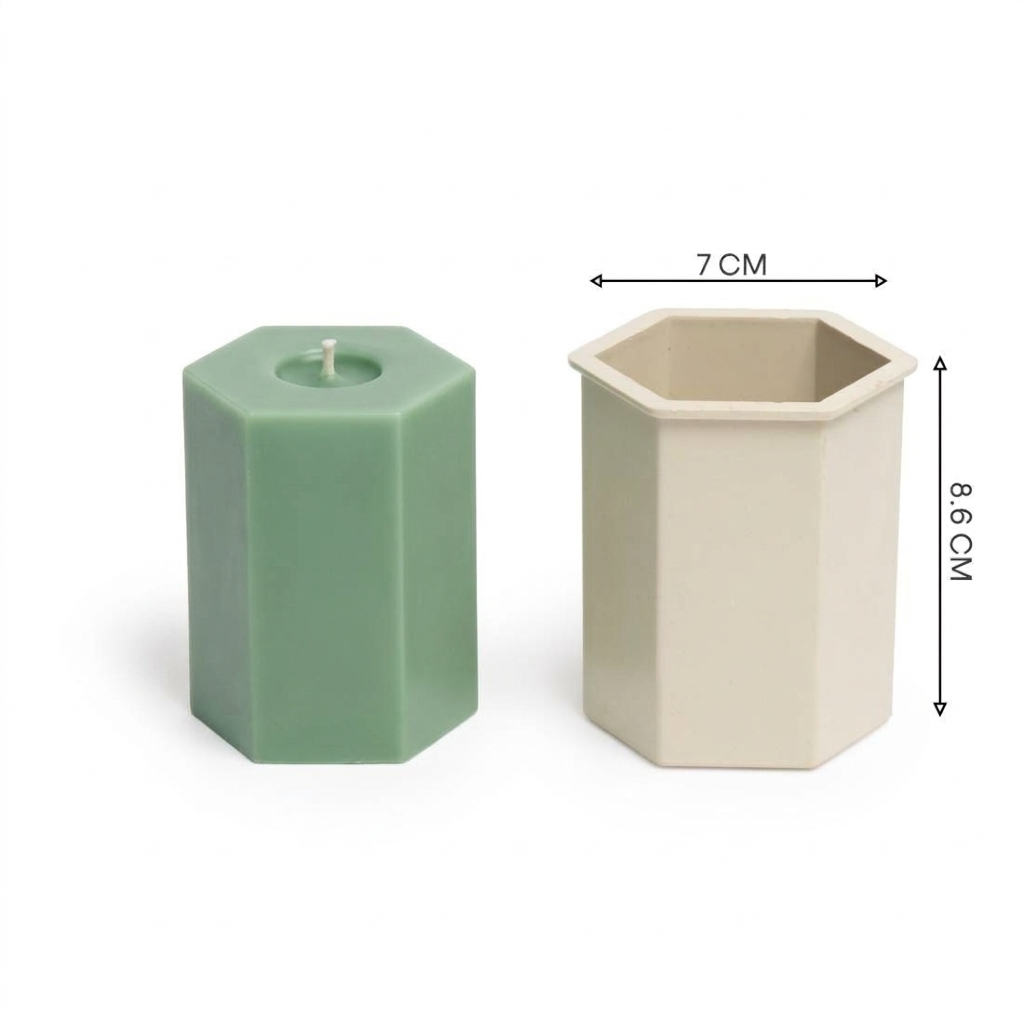 Geometric Pillar Candle Mold - 4-Piece Set