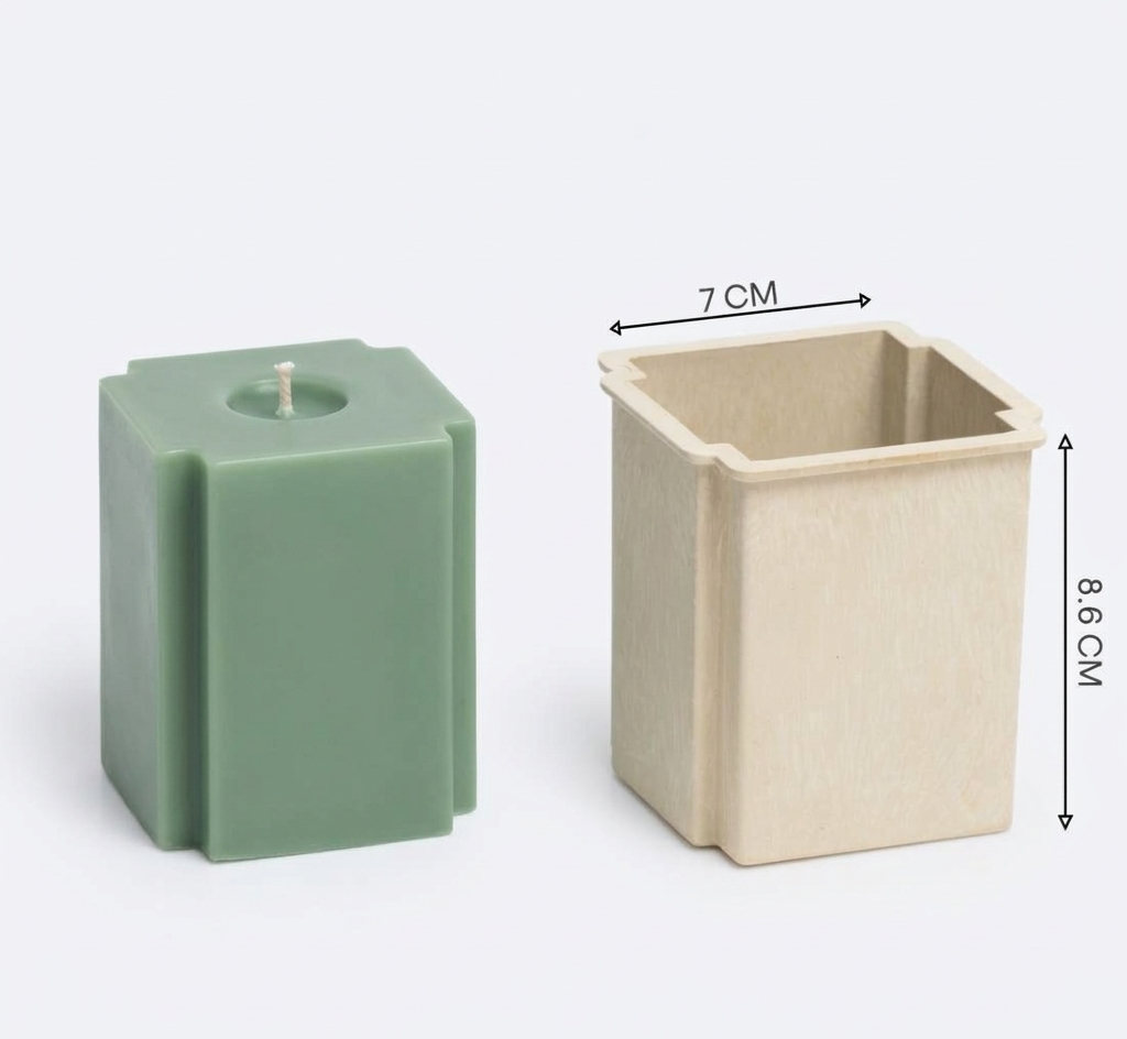 Geometric Pillar Candle Mold - 4-Piece Set