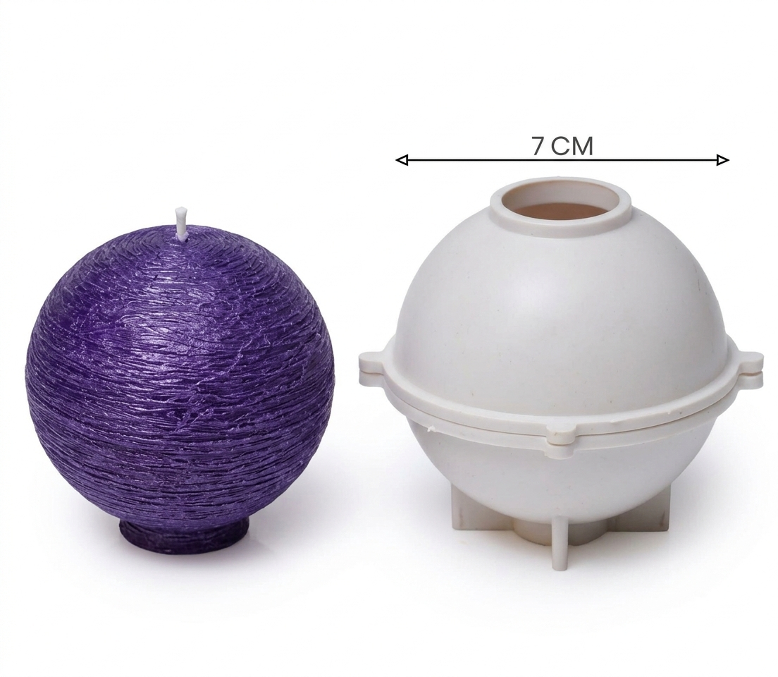Ball Candle Shape Molds - Graduated 3-Piece Sphere Set