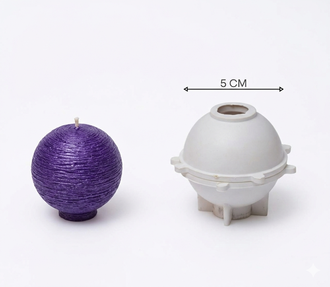 Ball Candle Shape Molds - Graduated 3-Piece Sphere Set